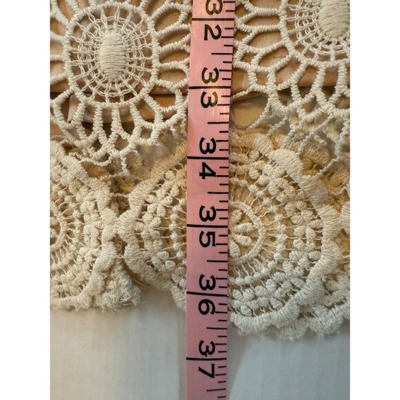 Eliza J Womens Ivory Nude Lace Dress with Scalloped Hem Sz 2 Romantic Fairycore - Picture 6 of 9